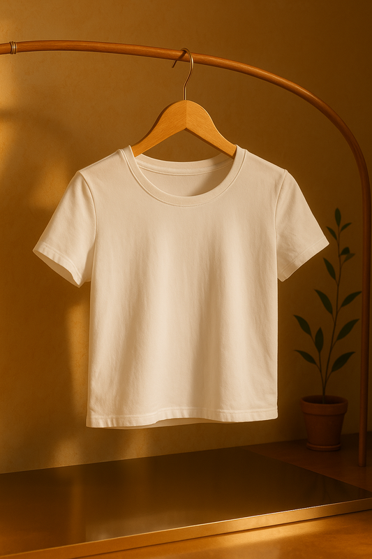 Camisa básica seda fría blanca